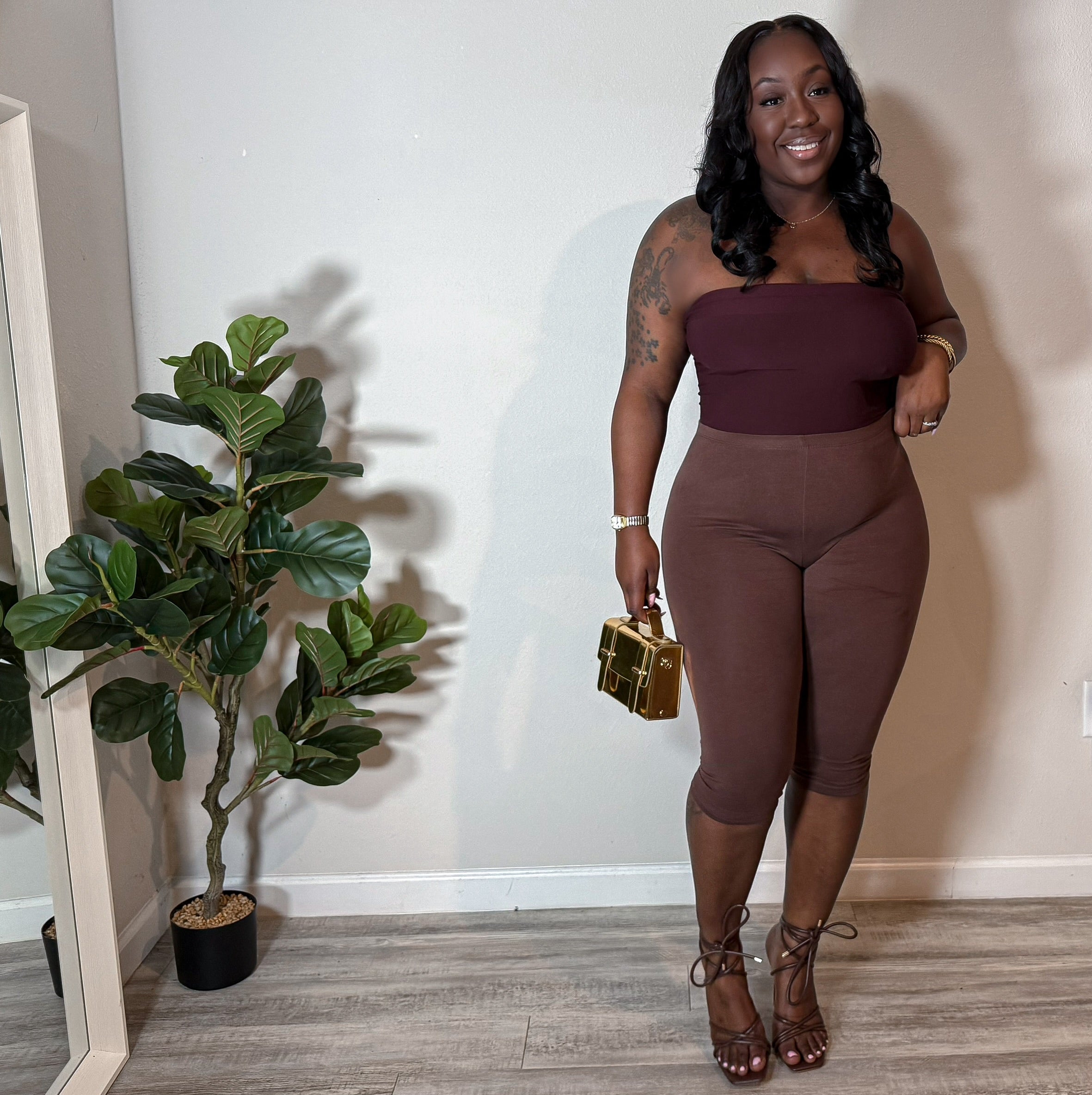 Essential Strapless Bodysuit - Mocha