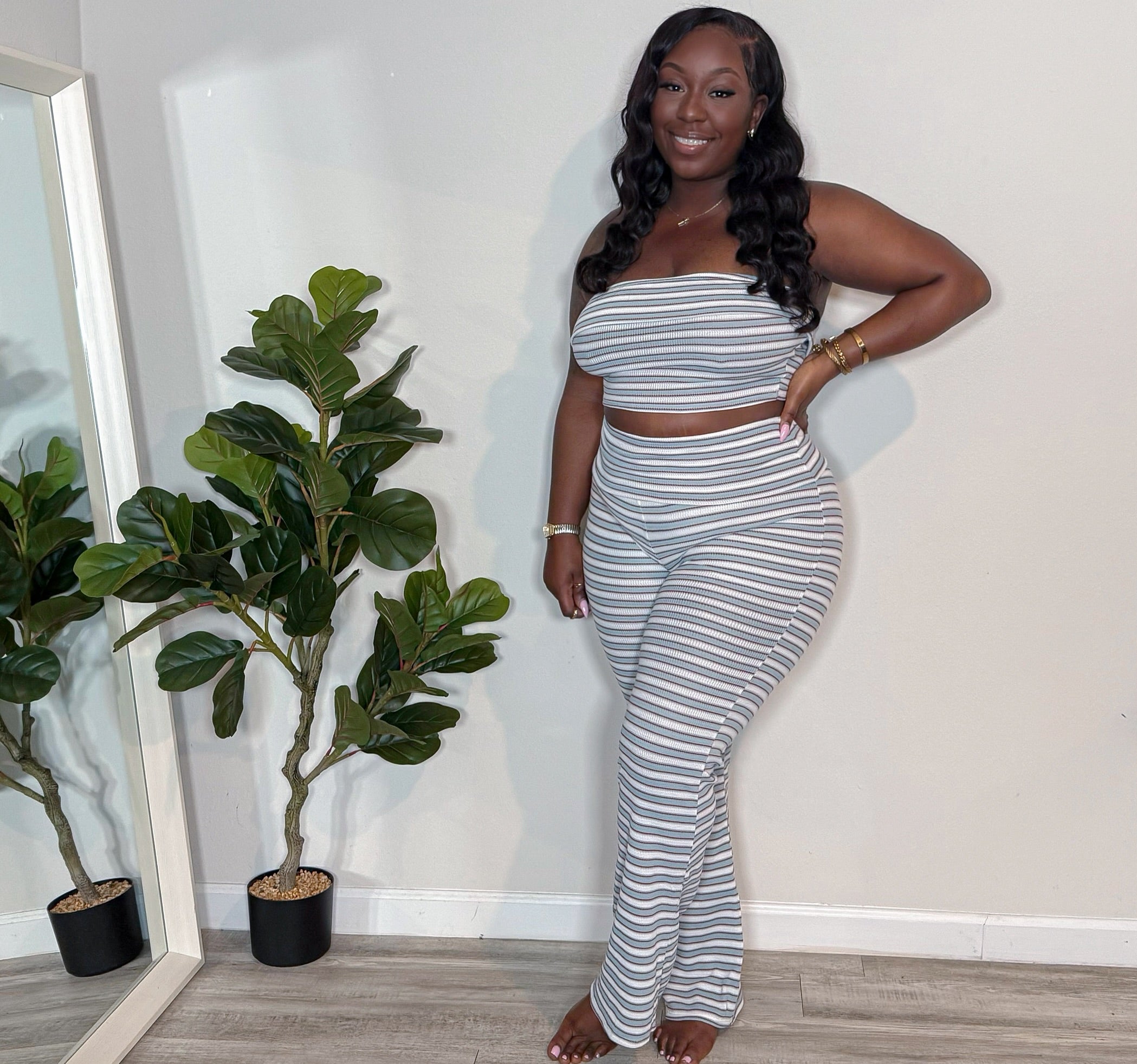 Sweet Daydream Set - Grey Stripe