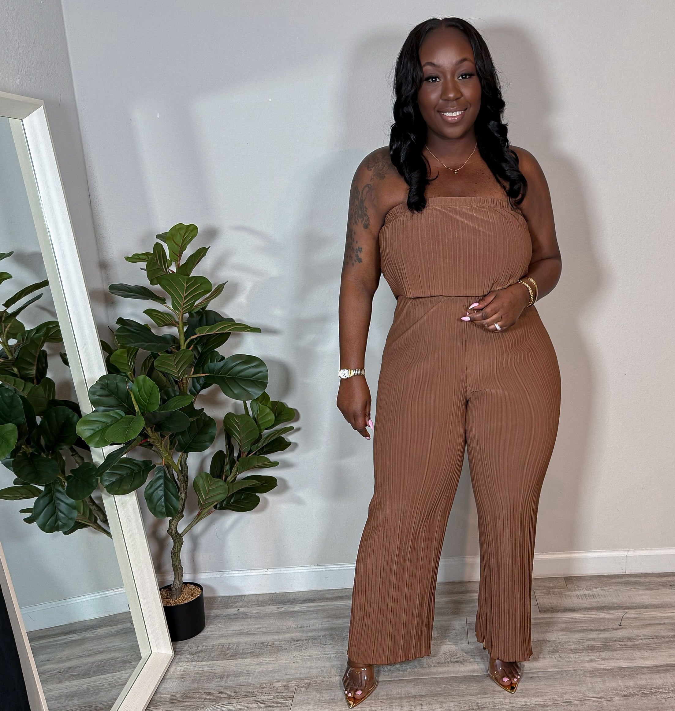 Weekend Escape Jumpsuit - Mocha