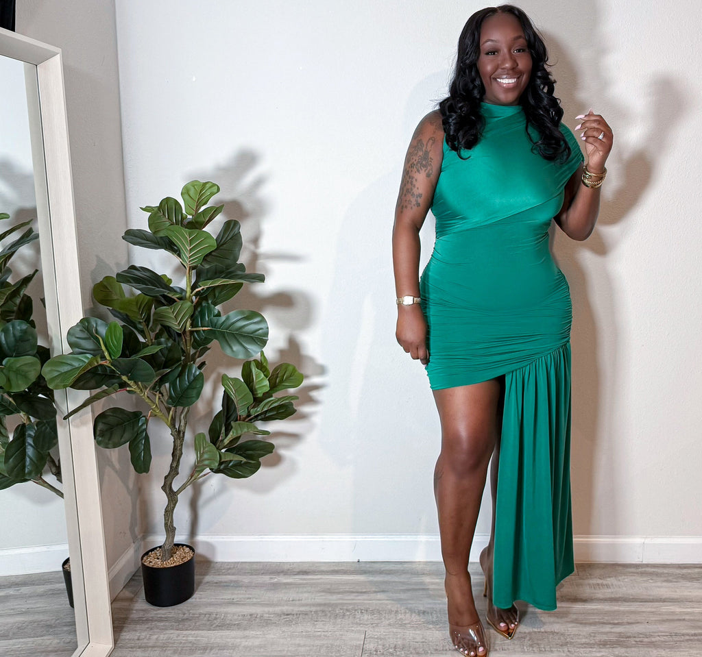 Emerald Hour Midi Dress
